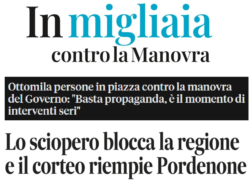 Lo sciopero il giorno dopo: così i giornali della regione